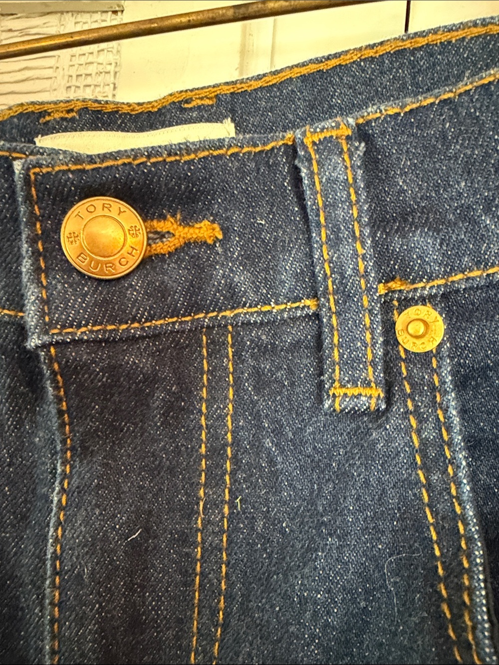Tory Burch High-Rise Straight Leg Jeans w/Tags Size: 27 - Picture 7 of 9